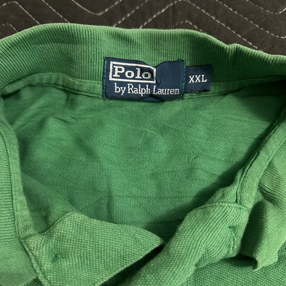 Polo By Ralph Lauren Men's Classic Fit Polo Large Green With Pink Pony Size‎ 2XL